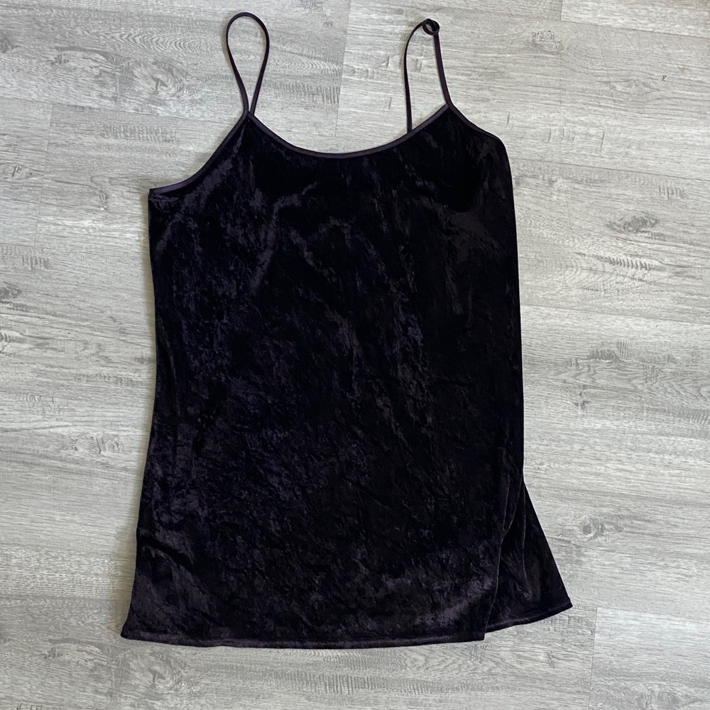 Vintage Secret Treasures Dark Purple Velvet babydoll nightgown size Large